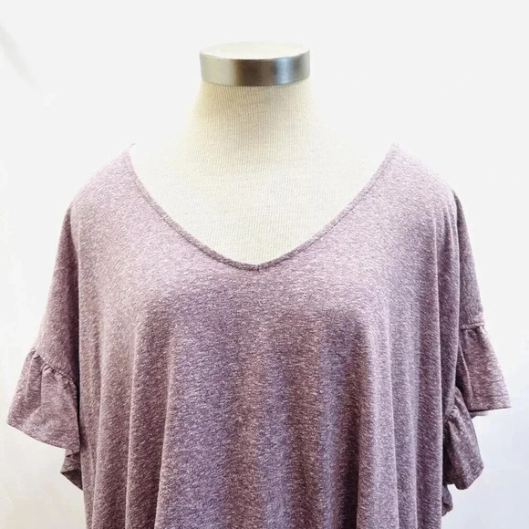 NWT SONOMA Women Short Sleeve Pull Over Elastic Waist Purple Shirt Top Size 4X - Picture 2 of 11